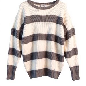 Hayden Los Angeles Striped Sweater XL Cream Gray – NEUTRAL COZYCORE NWT